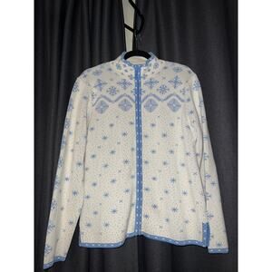 Ugly Christmas Sweater Xmas Cardigan Size Medium LL Bean